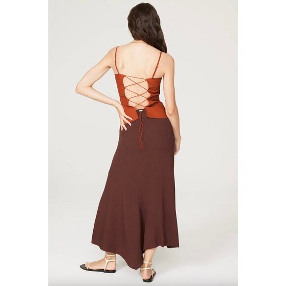 Drae Shirred Backless Camisole Sz M - Picture 3 of 8